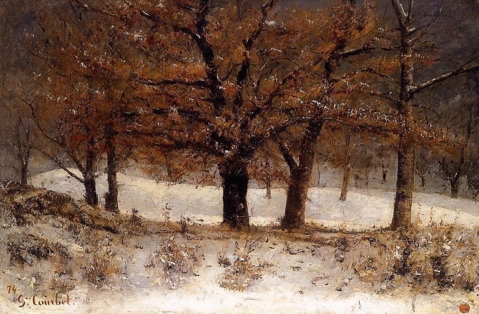 Gustave Courbet Landscape with snow